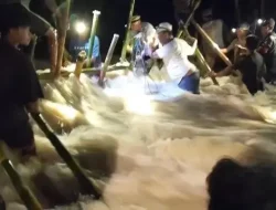Tanggul Sungai Citarum di Muaragembong Jebol, Warga Panik Pemukiman,Tambak dan Sawah Terendam