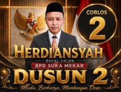 Herdiansyah sebagai Bakal Calon Anggota BPD Desa Sukamekar Dusun 2 dengan Jargon Muda, Berkarya, Membangun Desa