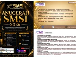 SMSI Akan Gelar Anugerah Pers Indonesia 2026, Penghargaan bagi Tokoh, Pejabat dan Pemimpin Daerah yang Miliki Kepedulian Terhadap Dunia Pers